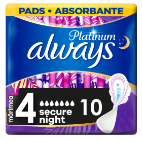 Always Platinum Secure Night (Μέγεθος 4) 10 Σερβιέτες 