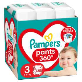 Pampers Pants Πάνα-βρακάκι Μέγεθος 3 (6kg-11kg) - 128 Πάνες-βρακάκι