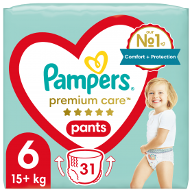 Pampers Premium Care Pants Πάνα-βρακάκι Μέγεθος 6 (15kg+) - 31 Πάνες-Βρακάκι