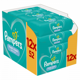 Pampers Fresh Clean Μωρομάντηλα 12 x 52 Μωρομάντηλα (624 τεμάχια)
