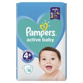PAMPERS ACTIVE BABY ΜΕΓ 4+, 16 ΤΕΜ 