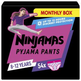 Ninjamas Pyjama Pants πάνες-βρακάκι για τη νύχτα , 54 τεμάχια για Κορίτσια 8-12 ετών (27-43kg)