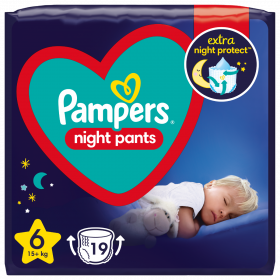 Pampers Night Pants Μέγεθος 6, (15kg+) - 19 Πάνες-Βρακάκι