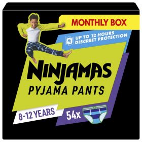 Ninjamas Pyjama Pants πάνες-βρακάκι για τη νύχτα , 54 τεμάχια για Αγόρια 8-12 ετών (27-43kg)