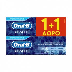 Oral-B 3D White Arctic Fresh Οδοντόκρεμα 75 ml+75 ml ΔΩΡΟ