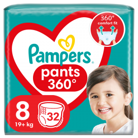 Pampers Πάνες Pants Μεγ. 8 (19kg+) 32 Πάνες-βρακάκι