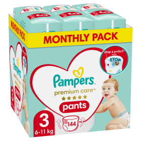 Pampers Premium Care Pants Μέγεθος 3 (6kg-11kg) - 144 Πάνες-Βρακάκι